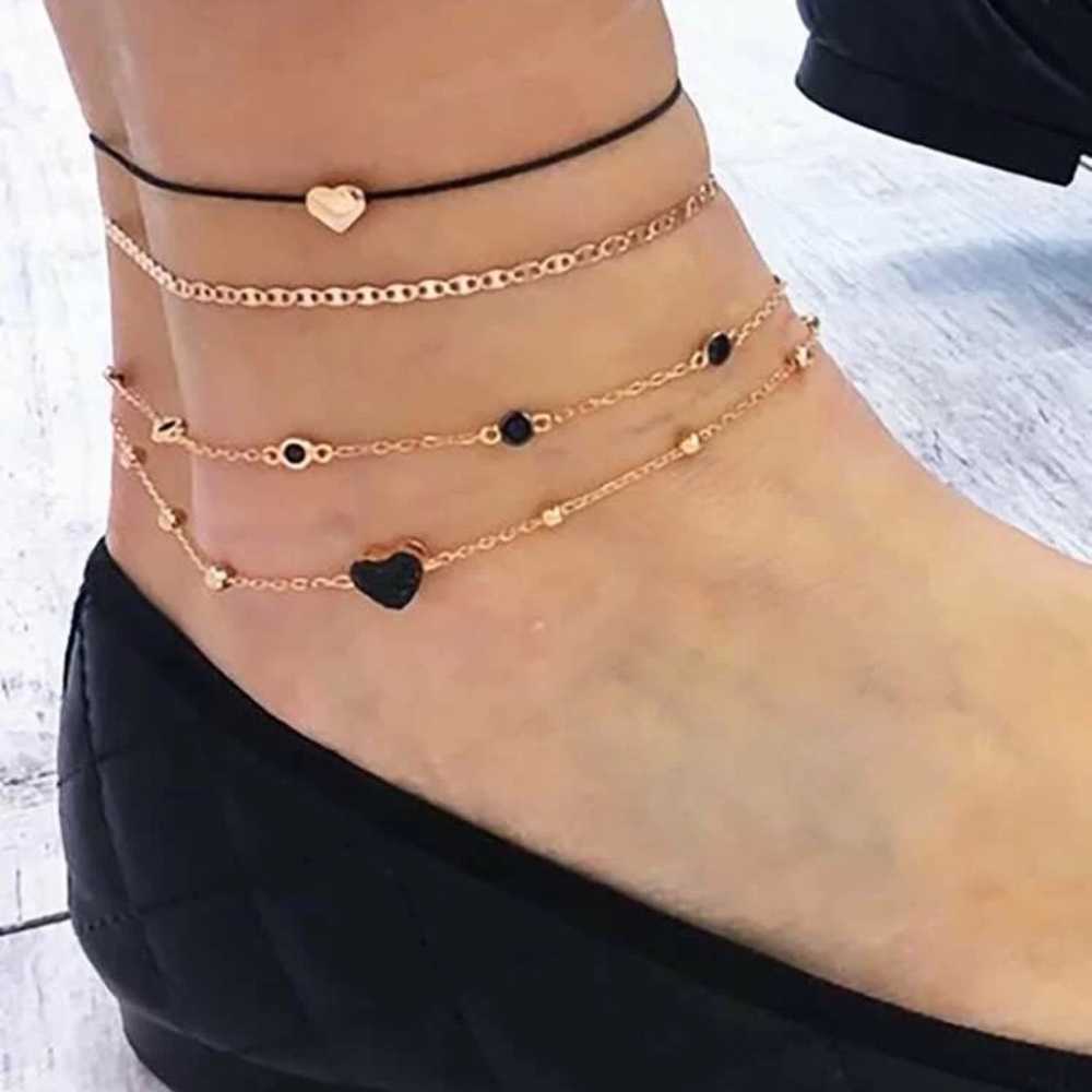 4 stacking anklets